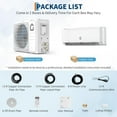 thumbnail image 6 of Luku 12000 BTU Mini Split Air Conditioner, 22 SEER2 115V Split Unit Ac and Heat Cool Up to 750 Sq.Ft, Ductless Air Conditioner w/Complete Installation Kit,Remote,2.0 Wifi Control, Low Noise, 6 of 8