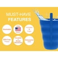 thumbnail image 3 of Vaso para sorbos Cup Arrow Home Products con pajita, 300 ml, 4 paquetes, sin BPA, 3 of 8