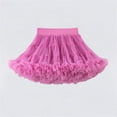 thumbnail image 2 of SERTG Kids Dress Elastic Waist Skirt with Bow Fashion Performance Spring Summer Party Puff Skirt for Girls(Hot Pink#1,0-2 Years), 2 of 5