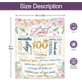 thumbnail image 2 of 100th Birthday Gifts for Women, Gifts for 100 Year Old Woman, 100 Bday Gift Ideas, Best Gifts for Women Turning 100, 100th Birthday Decorations, 100-Year-Old Bday Gift Blanket 60 x 50, 2 of 6