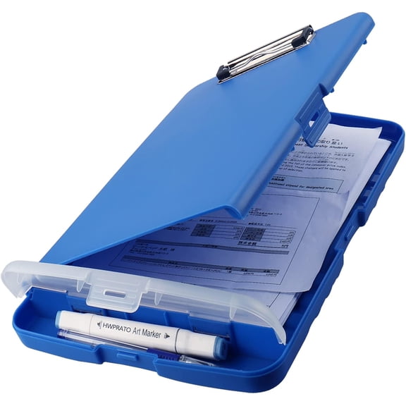 Foldable Clipboard Organizer with Storage - Plastic Clipboard Folio for Teacher, Doctor, Offices,School Supplie