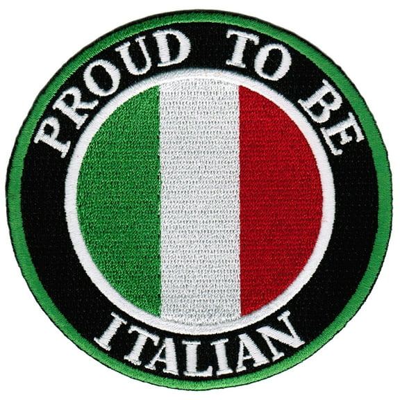 Proud To Be Italian Iron-On Embroidered Biker Patch