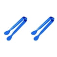 thumbnail image 3 of Cateissary Stainless Steel Tongs Barbecue Clip Reusable Home Ice Gadgets Cube Bar Use Clips Wedding Party Utensils Salad Kitchen Azul 2piezas, 3 of 6