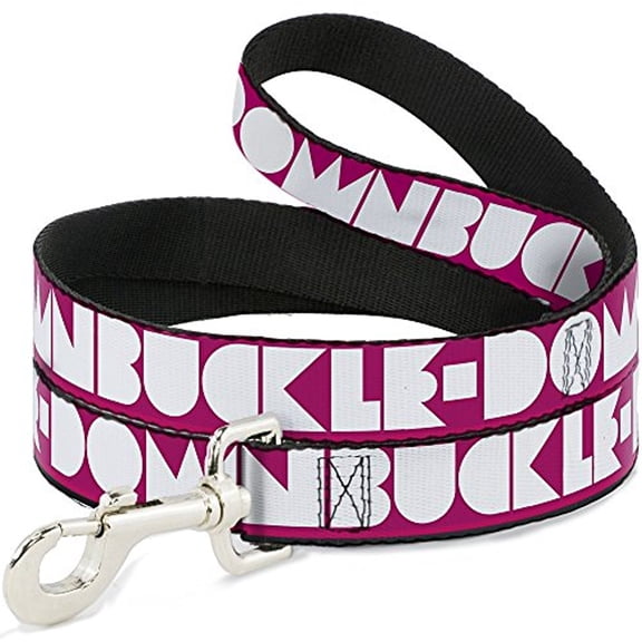 Buckle-Down Pet Leash, 4' x 1 2", Shapes Hot Pink White