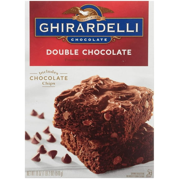 Ghirardelli Double Chocolate Brownie Mix, 18-Ounce Boxes (Pack of 12)