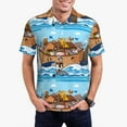 thumbnail image 1 of Balery Animals on Noah's Ark Floating Camisa Polo de Hombre con Estampado, de Manga Corta y Tejido Medio, Camisa Tipo Golf Polo-Large, 1 of 6