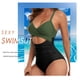 thumbnail image 5 of Traje De Baño De Una Pieza Traje de baño de una pieza Push Up para mujer Traje de baño recortado de patchwork (XL Negro + Verde arena) Sywqhk Para Estrenar, 5 of 7