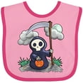 thumbnail image 3 of Inktastic Halloween Trick or Treating Cute Grim Reaper Boys or Girls Baby Bib, 3 of 4