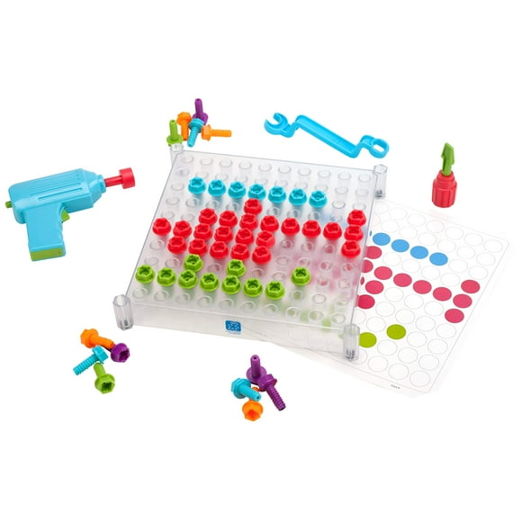 Juego de juguetes Educational Insights Design & Drill See-Through 136 piezas