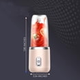 thumbnail image 2 of Electric Juice Maker,Portable Blender, Mini Bottle Travel Electric Smoothie Blender Maker Fruit Juicer Cup, Small Juicer Machines Cup For smoothies and shakes(Pink), 2 of 7