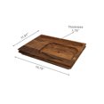 thumbnail image 3 of Acacia Wooden Sectioned Serving Tray W/ Feet, 3 of 3