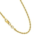 thumbnail image 6 of JewelStop 10k Yellow Gold 1.5mm Lite Rope Chain with Diamond Cut/Textured Finish and Lobster Lock -22in, 6 of 7