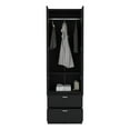 thumbnail image 6 of Newboti Furniture Vico 76" High Armoire Wardrove Closet With 2 Drawers, Double Door Cabinet, One Shelf And Hanging Rod, Bedroom Clothes Storage Cabinet Organizer88837, 6 of 9