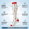 thumbnail image 3 of 6 Pairs Compression Socks for Women and Men,20-30 mmHg Circulation Support for Nursing Travel Athletic Cycling Running, 3 of 6