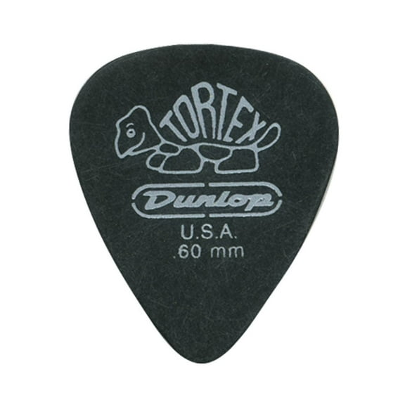 Dunlop 488R.60 Tortex® Pitch Black, .60mm, 72/Bag [.60mm, 72 Pack]