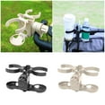 thumbnail image 2 of Pram Cart Beverage Holder 360 Degree Adjustable Clamp Fit Most Strollers Wheelchairs Foldable Design, 2 of 9