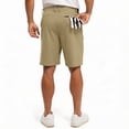 thumbnail image 4 of Domuza Golf Shorts Men Classic-Fit Casual Comfortable Shorts 2026 Summer Trendy Lightweight Dressy Travel Shorts with Pockets Khaki 2XL, 4 of 4