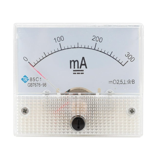 Medidor de Panel de Corriente Analógica, Amperímetro de CC para Pruebas de circuito eléctrico Automotrices, Indicador de Probador de Amperios de Batería de Car 0-300MA DYNWAVEMX medidor de amperímetro