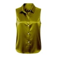 thumbnail image 6 of QASIEATN Womens Satin Blouse Sleeveless Tank Tops Button Down Shirts Outfits Summer Vest for Women, 6 of 6
