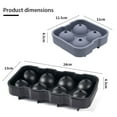 thumbnail image 4 of Large Sphere Ice Cube Molds 4/8 Grid Whiskey Ice Mold Leak-free Round Ice Cube Mold Easy Fill & Release Ice Ball Maker Tools, 4 of 10
