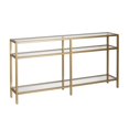 thumbnail image 1 of Pemberly Row Traditionnelle 55" 3 Étagères en Métal en Laiton Console Table, 1 of 9