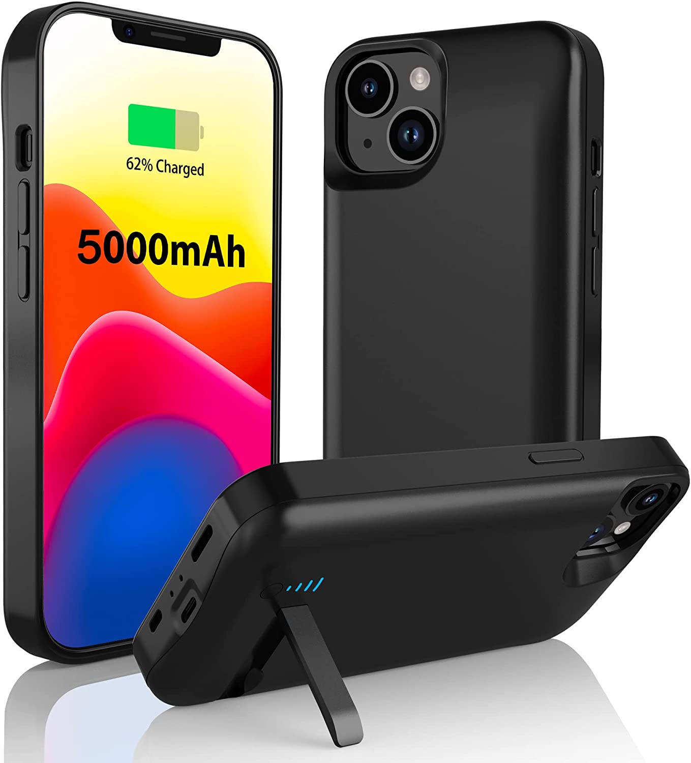 Battery Charger Charging Case for iPhone 14 (6.1") Portable 5000mAh