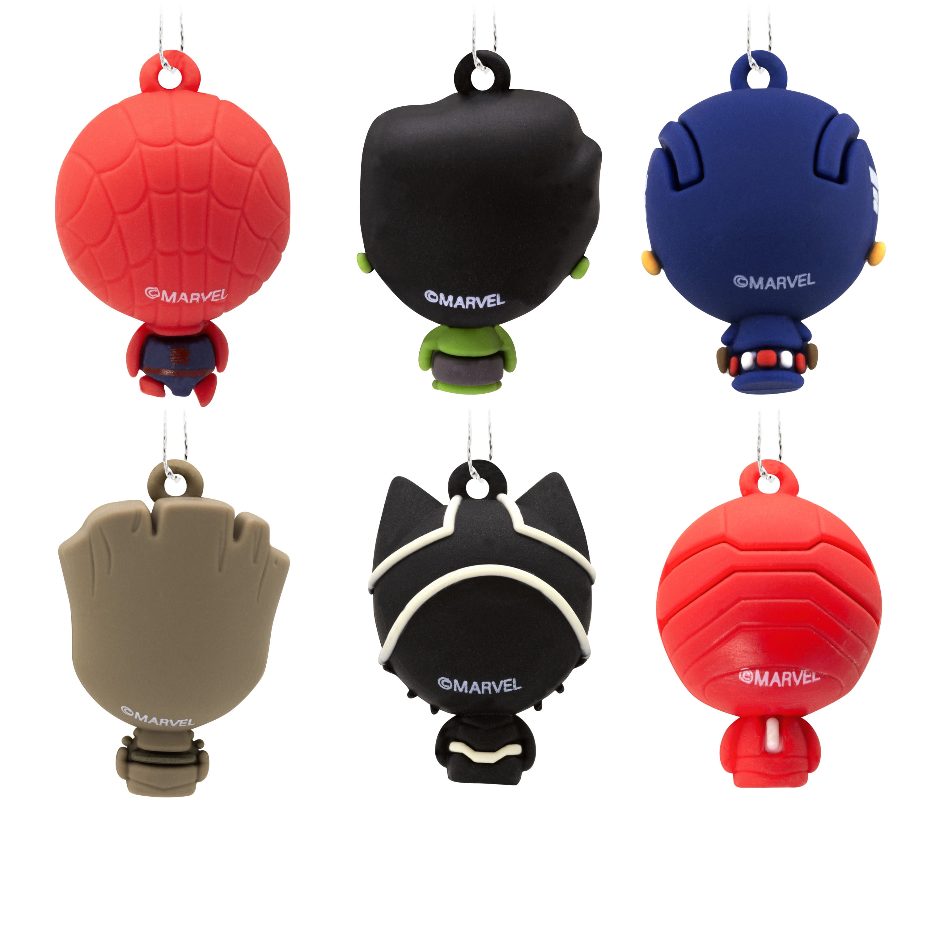 Hallmark Mini Ornaments (Marvel Super Heroes, Shattrprf), Set of 6, 1 Count