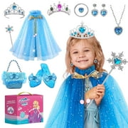 Huge Wave Princess Toys for Girls 2-8 Year Old, Dress up for Toddler Girls, Christmas Birthday Pretend Play Jewelry Toy Gift for Little Girl's
