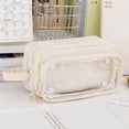 thumbnail image 4 of Under $1 Transparent Pencil Case, Large Capacity Clear Pen Pouch with Slim Portable Design, Stationery Organizer for Classroom Office Supplies, 4 of 5