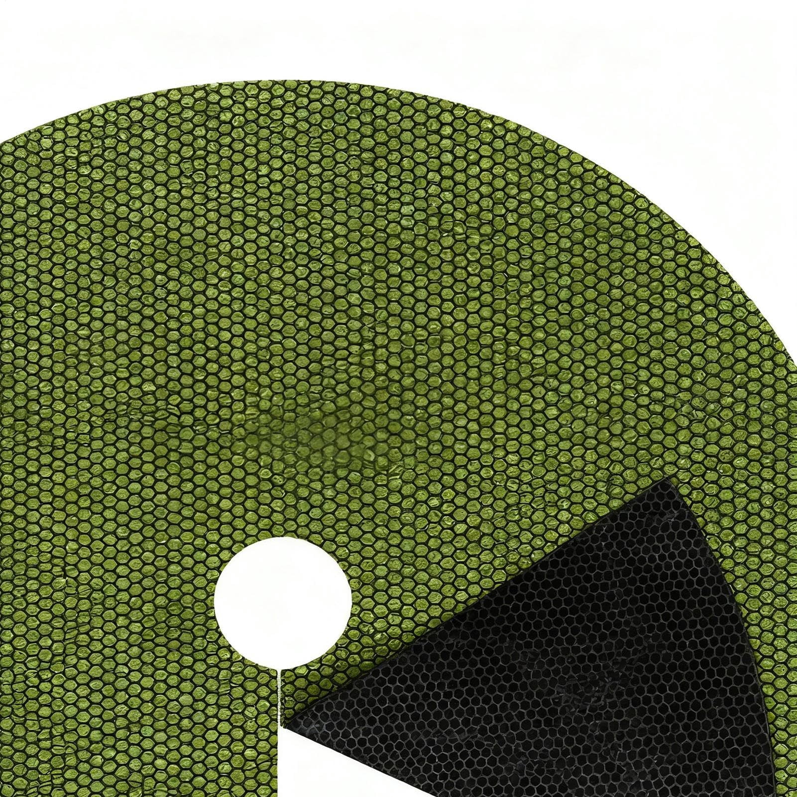 8Pcs Tree Mulch Rings, 32.3" Round Tree Weed Barrier, Non-Woven Fabric Weed Mat Blocker for Landscaping Weed Control Root Protection, Green