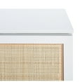 thumbnail image 2 of SAFAVIEH Zadie 2 Shelf Rattan Sideboard, White With Natural Rattan/Gold Legs (54 in. W x 15 in. D x 33 in. H), 2 of 7