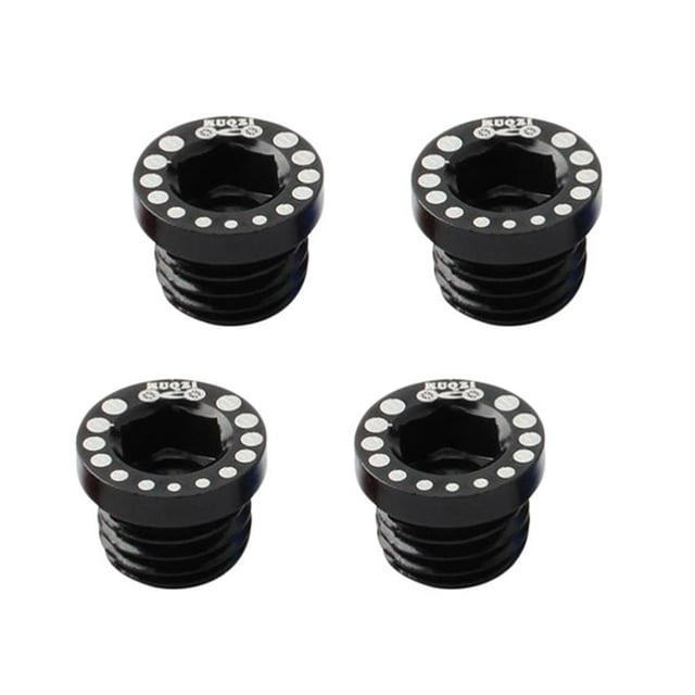 Rueda antioxidante de 4 piezas de aleación de aluminio M10x1,25 V Tornillo de a prueba de polvo Negro shamjiam Perno de tornillo de freno en V