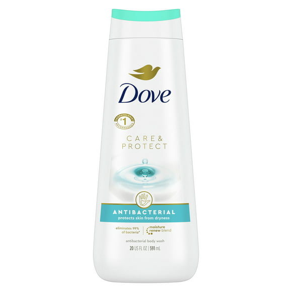 Dove Care and Protect Antibacterial Daily Use Softening Women's Body Wash All Skin Type, 20 fl oz