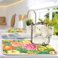 thumbnail image 5 of Fruit Roses Apples Leaves Flowers Dish Drying Mat Dish Drainer Rack Mats Water Absorbent Non-Slip Easy Clean Heat Resistant for Kitchen Counter, 5 of 8