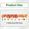 thumbnail image 2 of Large Size Fall Leaves Window Clings Transparent Stained Thanksgiving Maple Stickers Autumn Pine Cone Static Non Adhesive Double-Sided Decals Reusable Glass Door Covering Film Party Decor Colorful, 2 of 9