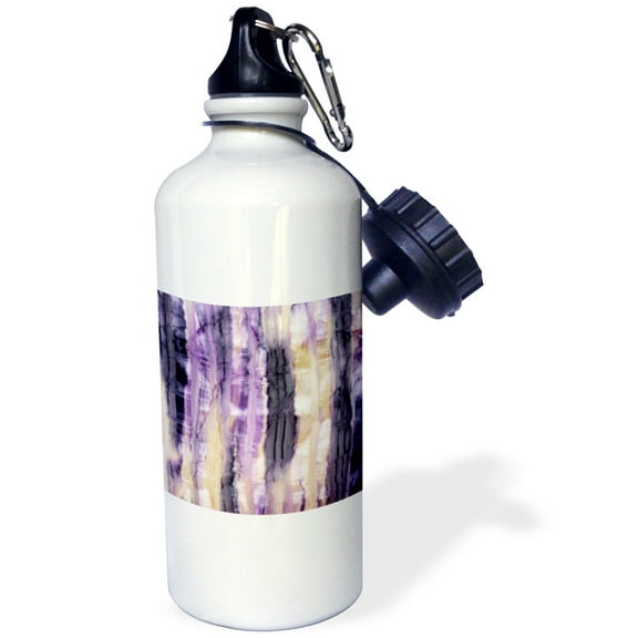 3dRose, Glazed Tye Dye Purples, Flip Straw 21oz Water Bottle