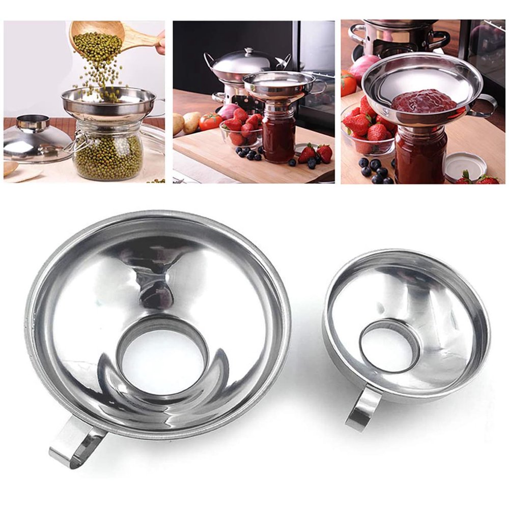 2 PCS Canning Funnel For WideMouth Mason Jar with Handle for Wide and