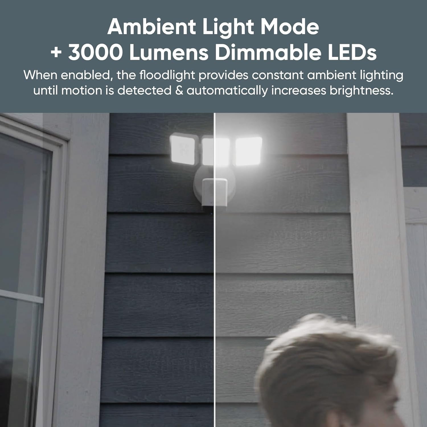 Restored WYZE Floodlight Camera Pro, 3000-Lumen LEDs, 180° Wide View, 2K HD Outdoor Security Camera, Motion Detection, 105dB Siren, Cloud & Local Storage, Color Night Vision, Wired (Refurbished)
