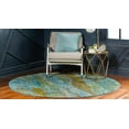 thumbnail image 4 of Unique Loom 3128086 8 x 8 ft. Lilly Jardin Round Rug, Turquoise, 4 of 5