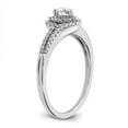 thumbnail image 5 of Solid 10k White Gold Diamond Engagement Ring Size 7.5 (.417 cttw.), 5 of 7