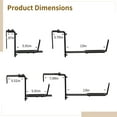 thumbnail image 4 of 4 PCS Adjustable Planter Box Brackets, Flower Box Holder for Deck Railings, Sturdy Iron with Rustproof Black Coating, Easy Installation, Fits 2-7 in Wide Railings, 5.9-12.6 in Plant Pots, 4 of 4