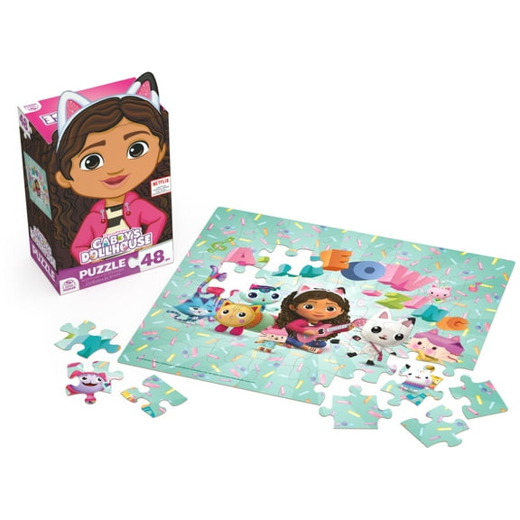 Spin Master Games, Gabby’s Dollhouse, 48-Piece Puzzle for Ages 4 and up