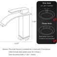 thumbnail image 5 of WeluvFit Black Waterfall Spout Bathroom Faucet, Single Handle Bathroom Vanity Sink Faucets, Rv Lavatory Vessel Faucet Suitable for 1 or 3 Holes, 5 of 7