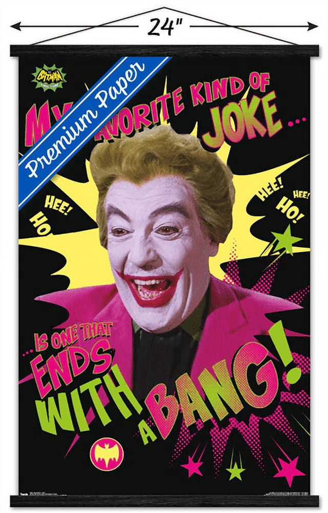 DC Comics TV - Batman TV Series - Joker Wall Poster with Wooden Magnetic Frame, 22.375" x 34"
