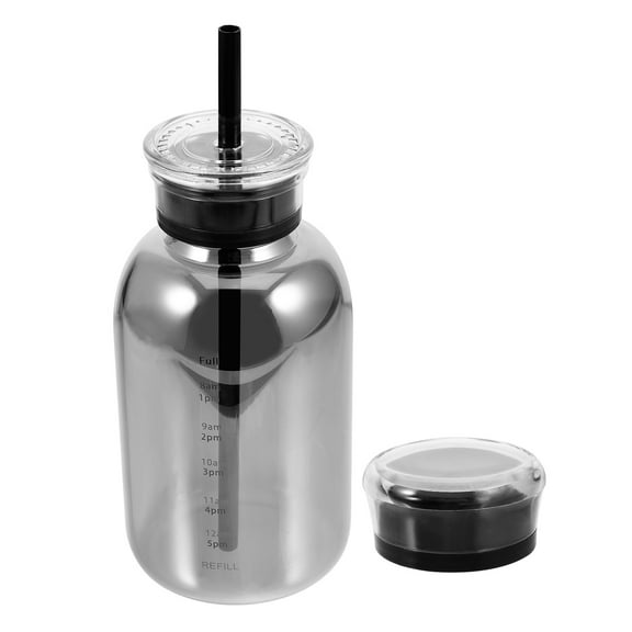 GOOHOCHY Portable Water Bottle for Sports and Fitness, Convenient Grey Sport Bottle