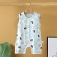 thumbnail image 2 of Gubotare Baby Boy Summer Clothes Unisex Baby Buttery-Soft Short Sleeve Romper Jumpsuits Sleep and Play Size 0-6 Months (Light Blue,0-6 Months), 2 of 4