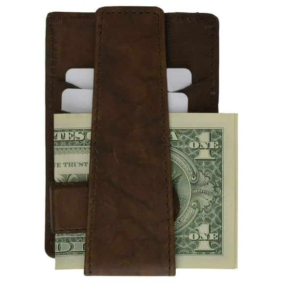 Genuine Leather Deep Pocket Wallet and Money Clip by Marshal Wallet
