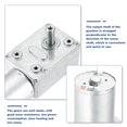 thumbnail image 3 of 2 Pcs DC 12V 18 RPM Worm Geared Motor 6mm D Shape Shaft High Torque Gear Box, 3 of 5