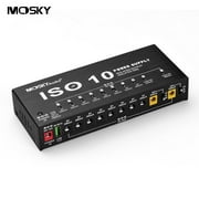 MOSKY ISO-10 Portable Guitar Effect Power Supply Station 10 Isolated DC Outputs & One 5V USB Output for 9V 18V Guitar Effects
