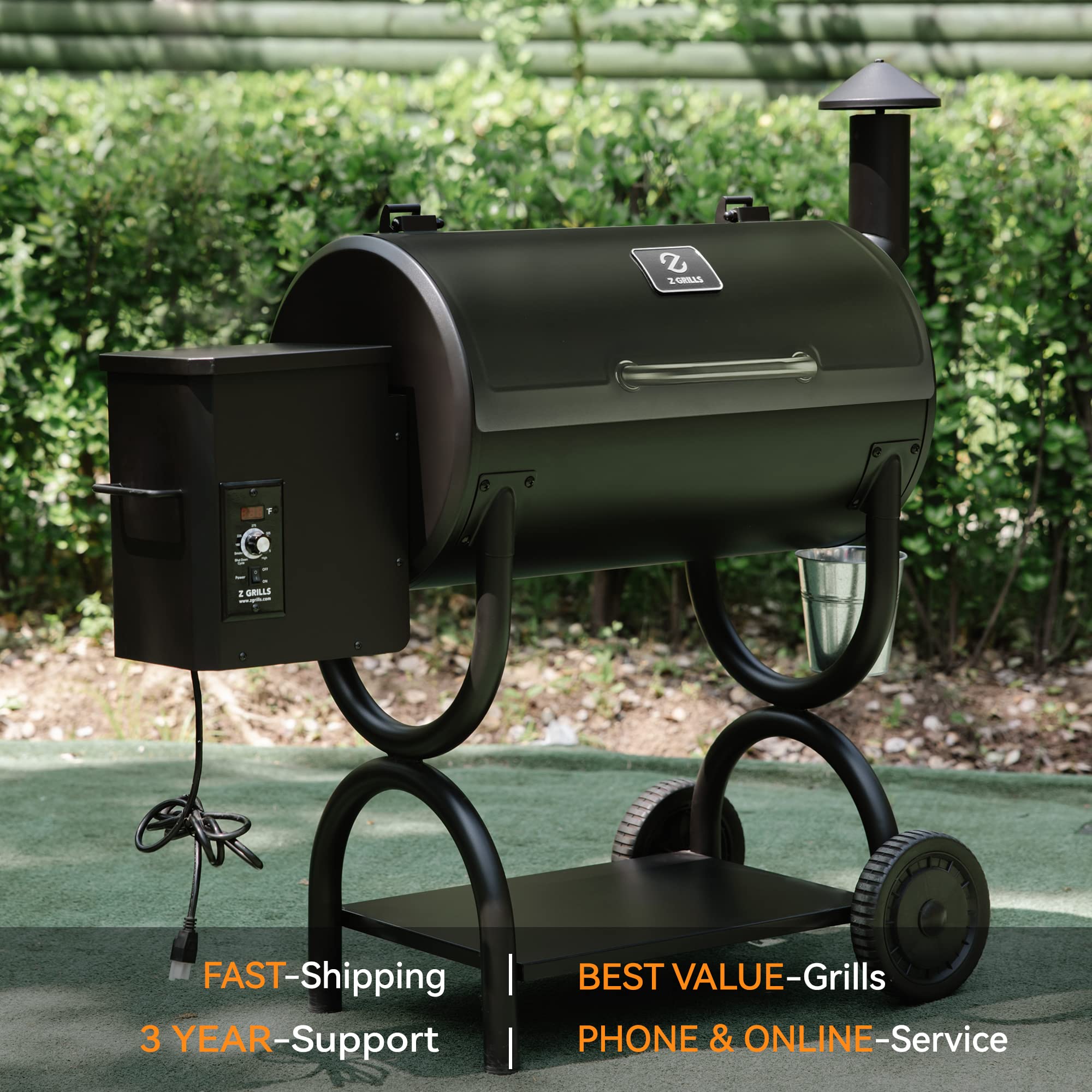Z GRILLS 2024 NEW Upgrade Wood Pellet Grill & Smoker 8 in 1 BBQ Smoker with PID Controler, 560 Sq in Cooking Area for Outdoor Cooking & Heavy-Duty BBQ - image 4 of 6